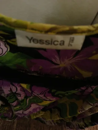 Túnica tirantes negra estampado floral