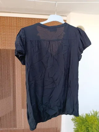 Camiseta Ikebana XL con abalorios cobre