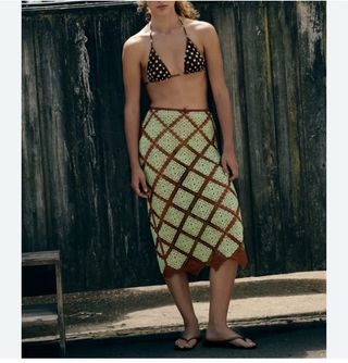 Falda MIDI Zara Crochet Talla M