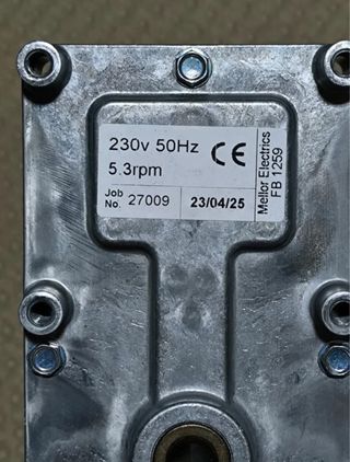 Motoredutor Mellor Electrics 230V 5.3rpm