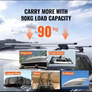 Barras portaequipaje universales para techo coche.