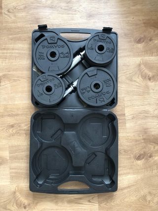 mancuernas Decathlon 20kg con maletín