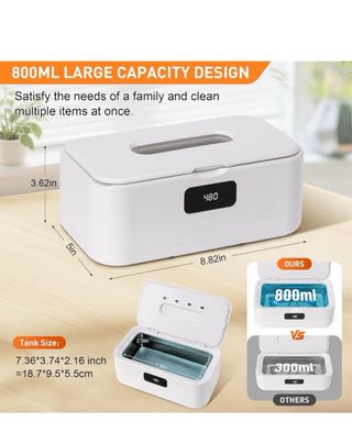 Pulitore Ultrasuoni Gioielli Occhiali 49000Hz