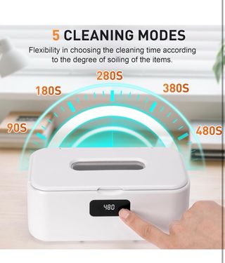 Pulitore Ultrasuoni Gioielli Occhiali 49000Hz