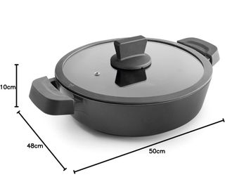 Cazuela Lacor Titanium Antiadherente con Tapa 36cm