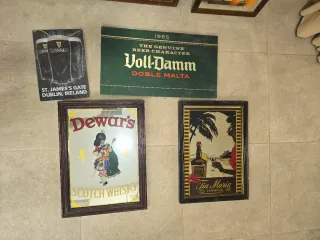 Lote de 5 cuadros di birra vintage