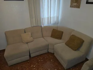 Sofá Rinconera Beige Tela