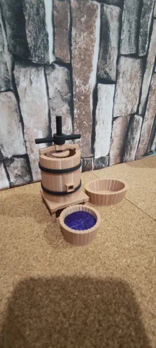 Prensa de vino 3D