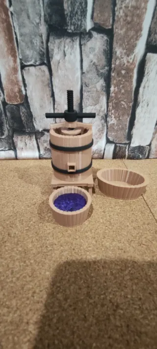 Prensa de vino 3D