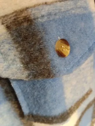 Camisa larga cuadros azul y blanco