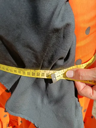 Falda flamenca lunares naranja y negro