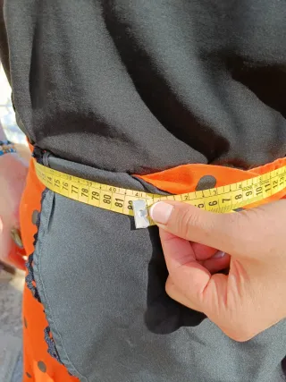 Falda flamenca lunares naranja y negro