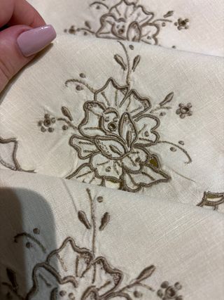 10 Guardanapos Linho Bordados à Mão