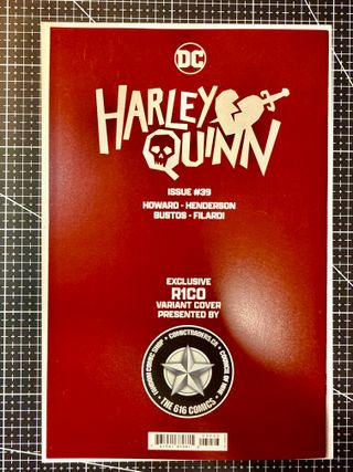 Comic USA Harley Quinn 39 de R1C0 Exclusive y Ldt.