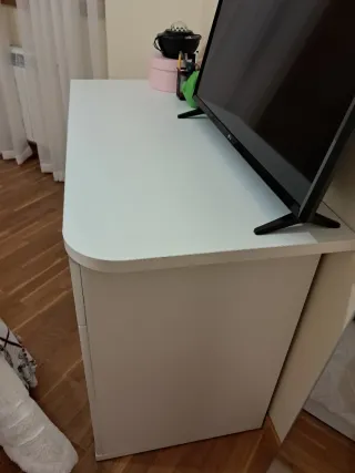 Escritorio blanco 3 cajones madera