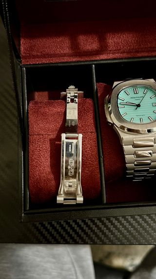 Rolex Day-Date 40 President Oro Blanco Ice Blue