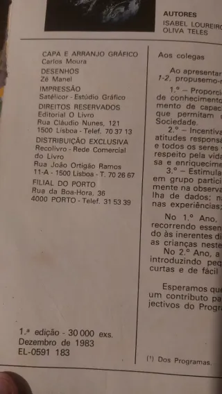 Livro meio físico e social ano 1983