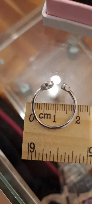 Anillo Plata Letra C Ajustable