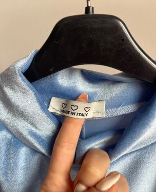 Vestito in velluto azzurro