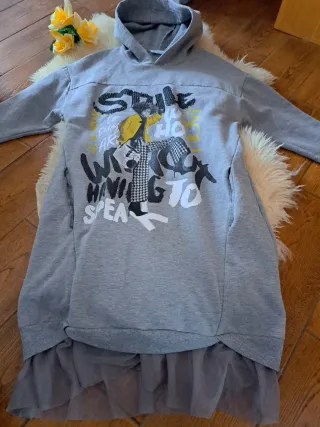 Vestido Gris Mayoral con Tul