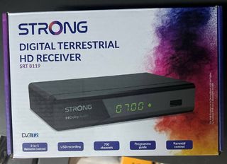 Strong SRT8119 - Decodificatore TDT Full HD - DVB-T2 - Compatibile con HEVC265 - Ricevitore/sintonizzatore TV con funzione registratore (HDMI, euroconnettore, USB, Dolby Digital Plus)