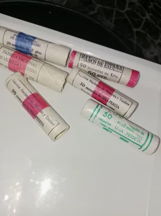 Oportunidad de hoy 6 cartuchos monedas pesetas s/c