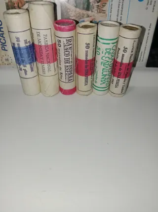 Oportunidad de hoy 6 cartuchos monedas pesetas s/c