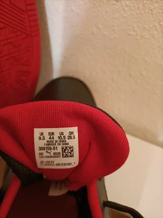 Zapatillas Puma Ferrari Negras y Rojas Original