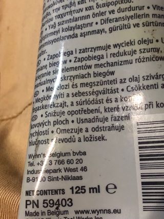 Aditivo suavizante para cambio marchas.