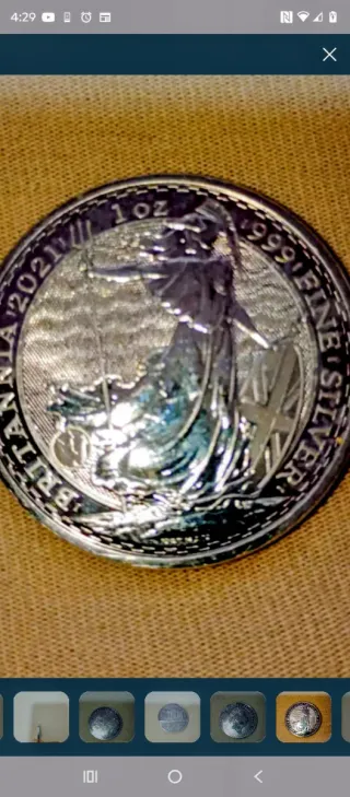 Moneda Plata 1 Onza 999 . Máxima pureza