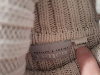 Jersey cuello alto algodón crudo T.38/40