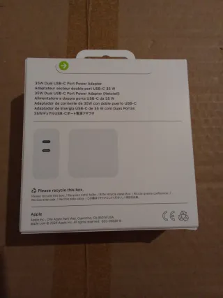 Cargador Apple Dual USB-C 35W