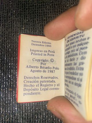 Minilibro Serenidad 1987