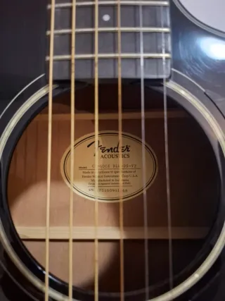 Guitarra Acústica Fender CD-60SCE Negra