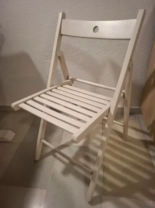 11 Sillas Plegables IKEA TERJE Madera Blanca
