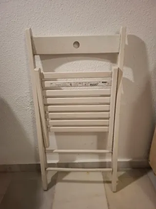 11 Sillas Plegables IKEA TERJE Madera Blanca