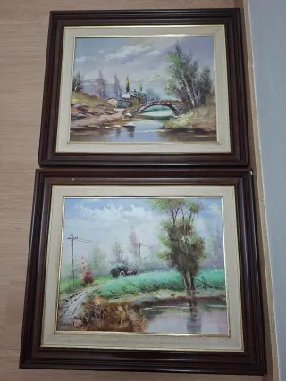 Cuadro paisaje rústico