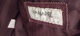 Chaqueta de cuero marrón estilo piloto