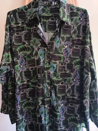 Camisa LASSERRE Estampado Botellas Perfume