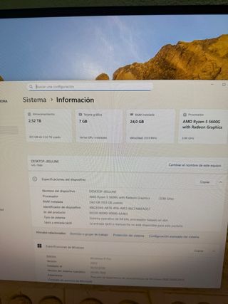 PC Sobremesa Ryzen 5 5600G Windows 11 Pro