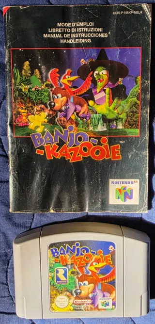 Nintendo 64 Banjo Kazooie Cartucho y manual