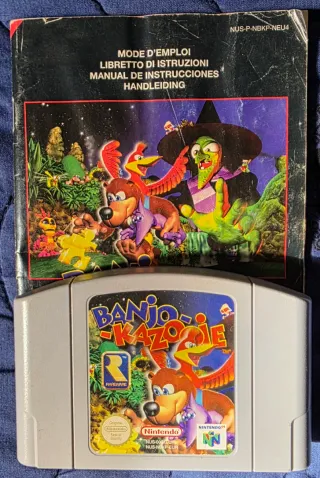 Nintendo 64 Banjo Kazooie Cartucho y manual