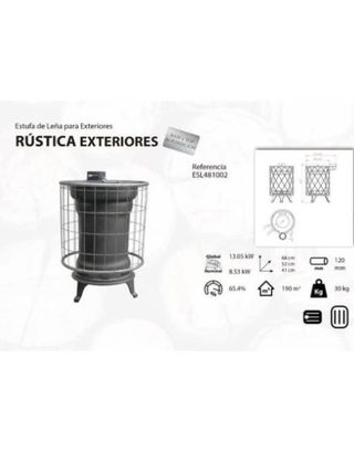 Estufa de Leña nueva  8Kw AST1012