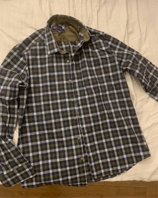 Camisa KFM de cuadros azul y verde – Talla M