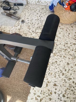 Banco de pesas y discos