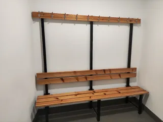 Banco de vestuario madera y metal