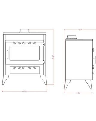 Estufa leña Capri ESL246002 - 13.2kW Estufa nueva