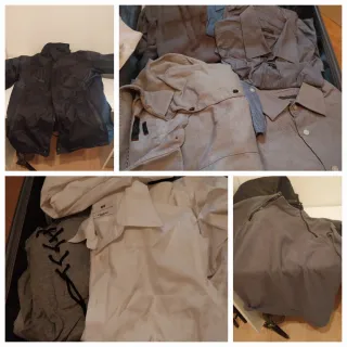 Ropa de hombre L (slim fit) con maleta