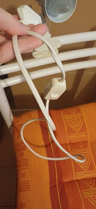Lampada con molla in plastica