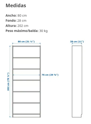 Estantería Billy Ikea Azul